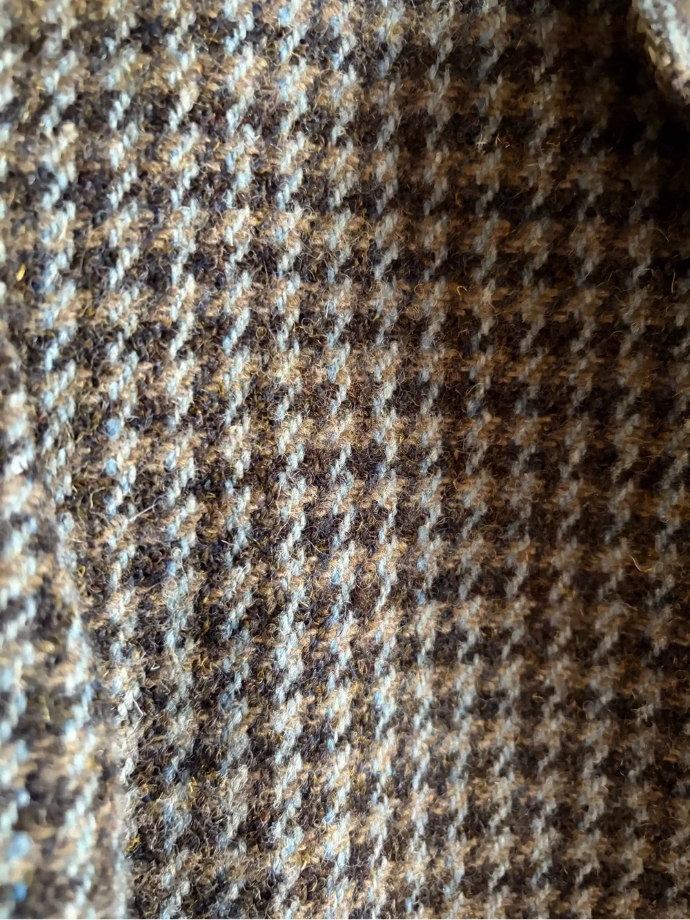 HARRIS TWEED Vintage Houndstooth Scotland Wool Sport Coat Jacket Blazer 40R